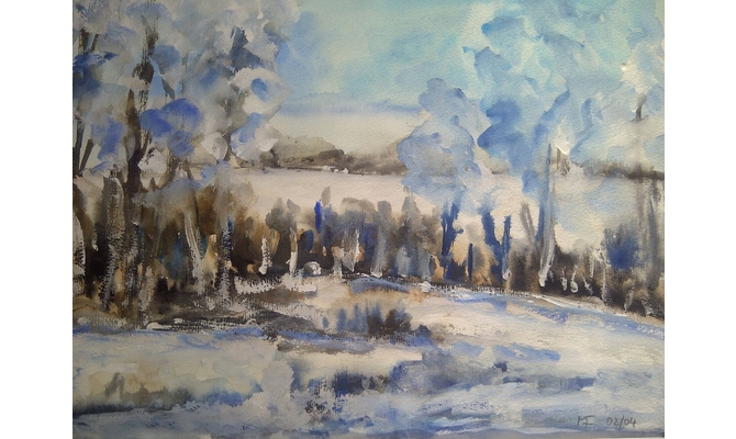 Dippelsdorfer Teich im Winter