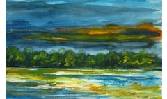 Abend an der Elbe