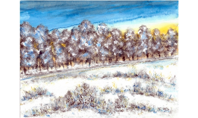 Schneefeld am Auerweg
